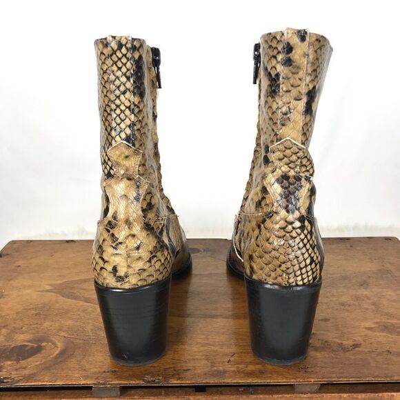 Zara basic cowboy snake ankle boots - Picture 3 of 8